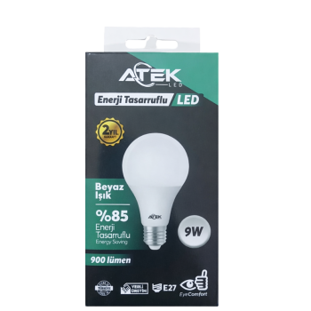 ATEK 9W LED Ampul (E27) 