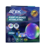 ATEK Güneş Enerjili El Feneri ve Kamp Lambası RGB – Şarjlı (IP65)