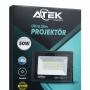 ATEK 50W Ultra Slim LED Projektör 6500K Beyaz Işık IP66