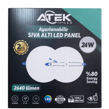 ATEK 24W Ayarlanabilir Çerçevesiz LED Spot Panel 