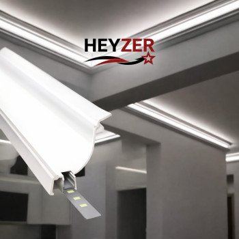 HEYZER Kartonpiyer LED Profili (3 Metre) – Alüminyum