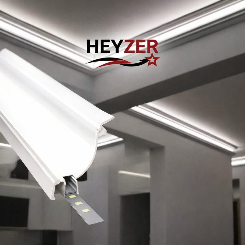 HEYZER Kartonpiyer LED Profili (3 Metre) – Alüminyum