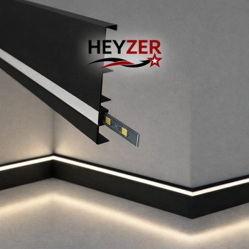 HEYZER Süpürgelik LED Profili (3 Metre) – Alüminyum