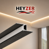 HEYZER Alçıpan Z LED Profili (3 Metre) – Alüminyum