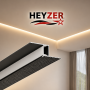 HEYZER Alçıpan Z LED Profili (3 Metre) – Alüminyum