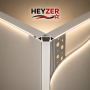 HEYZER 15×12 Trimless Dış Köşe LED Profili (3 Metre) – Alüminyum