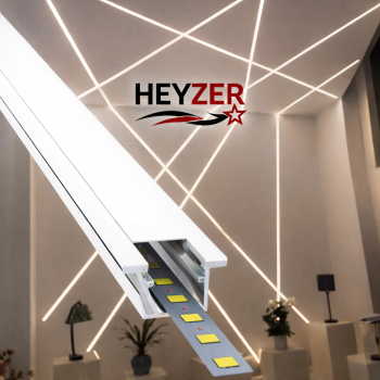 HEYZER 12×24 Kanatlı LED Profili (3 Metre) – Alüminyum